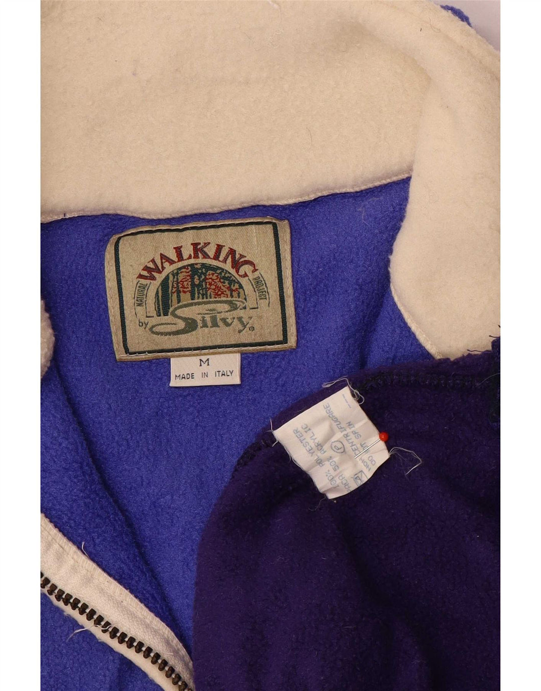 Silvy Womens Grafisk Fleece Jumper UK 14 Medium Purple Colourblock