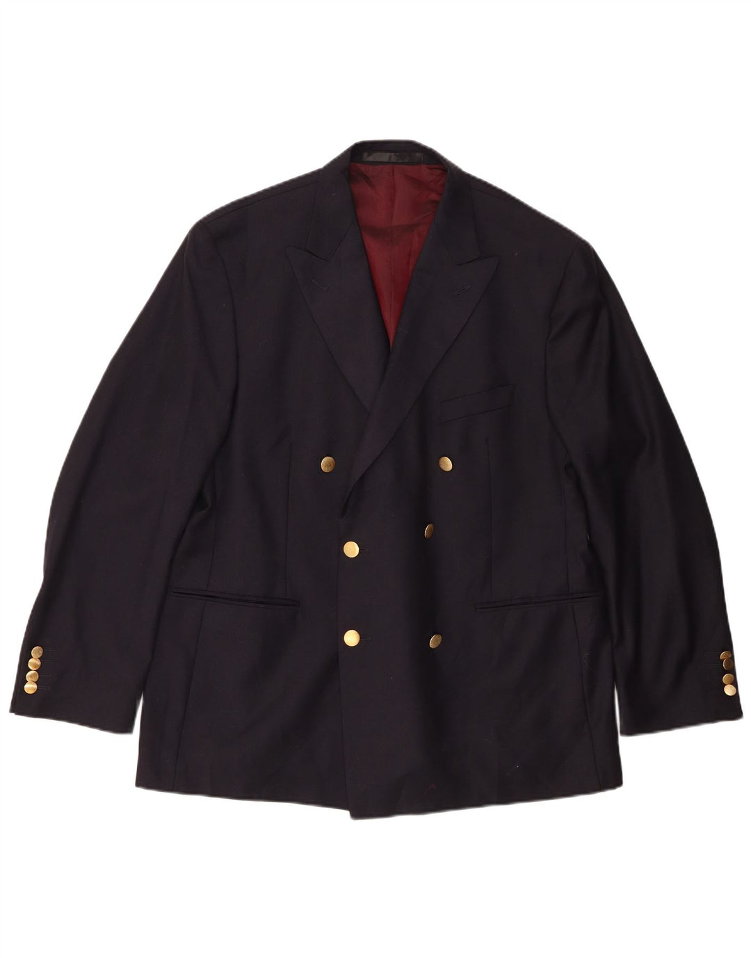 Marks & Spencer Herre Double Breasted Blazer Jacket UK 42 Large Navy Blue