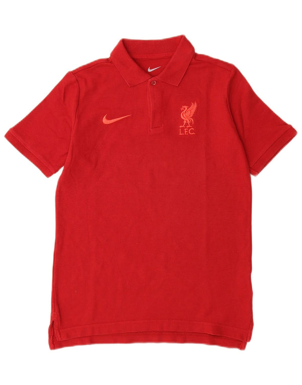 NIKE Boys Liverpool Polo Shirt 10-11 år Medium Rød Bomuld