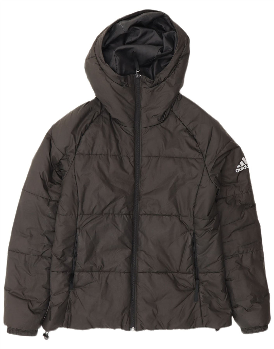 Adidas Polstret hættejakke til kvinder UK 12/14 Medium Sort