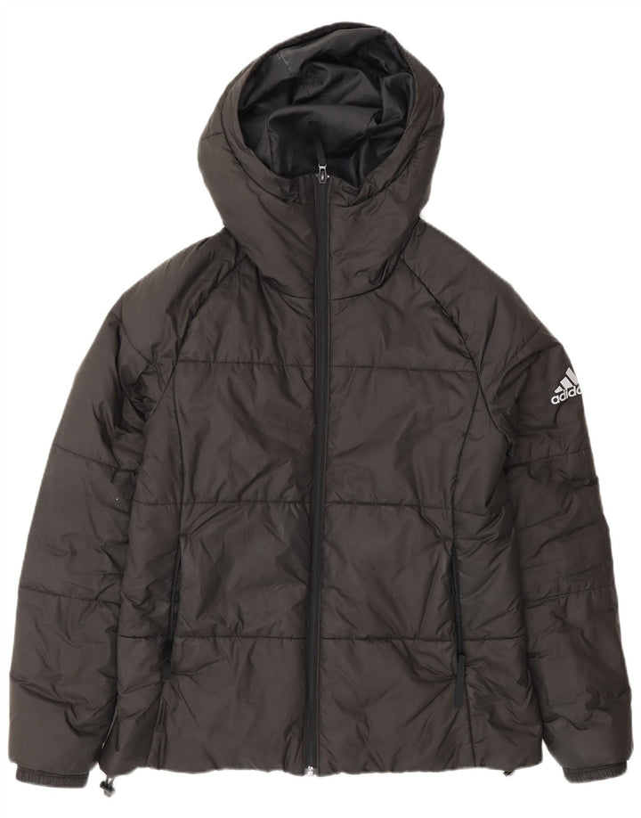 Adidas Polstret hættejakke til kvinder UK 12/14 Medium Sort