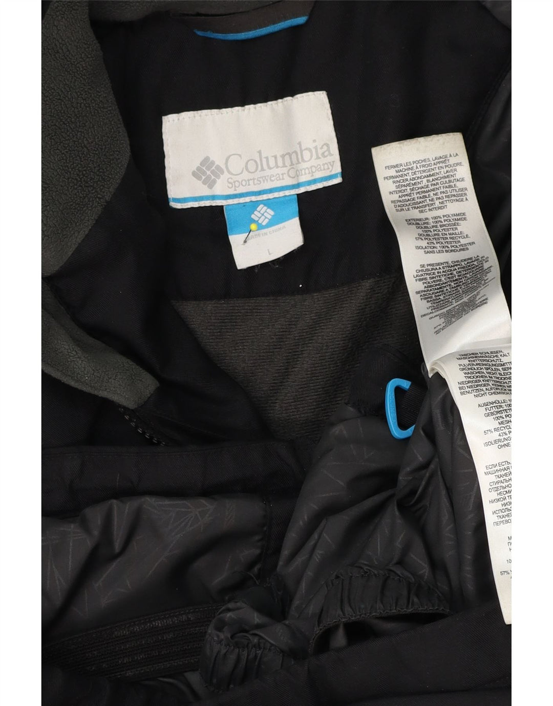 Columbia Herre Hooded Windbreaker Jacket UK 40 Large Black Polyester