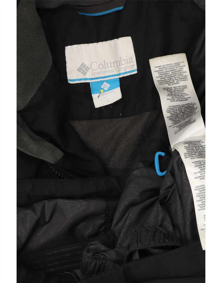Columbia Herre Hooded Windbreaker Jacket UK 40 Large Black Polyester
