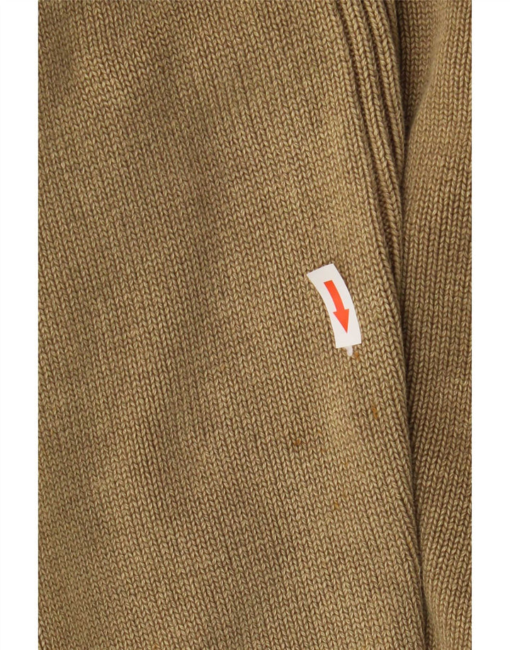 Camp David Herre grafisk lynlås-hals sweater 2XL brun bomuld
