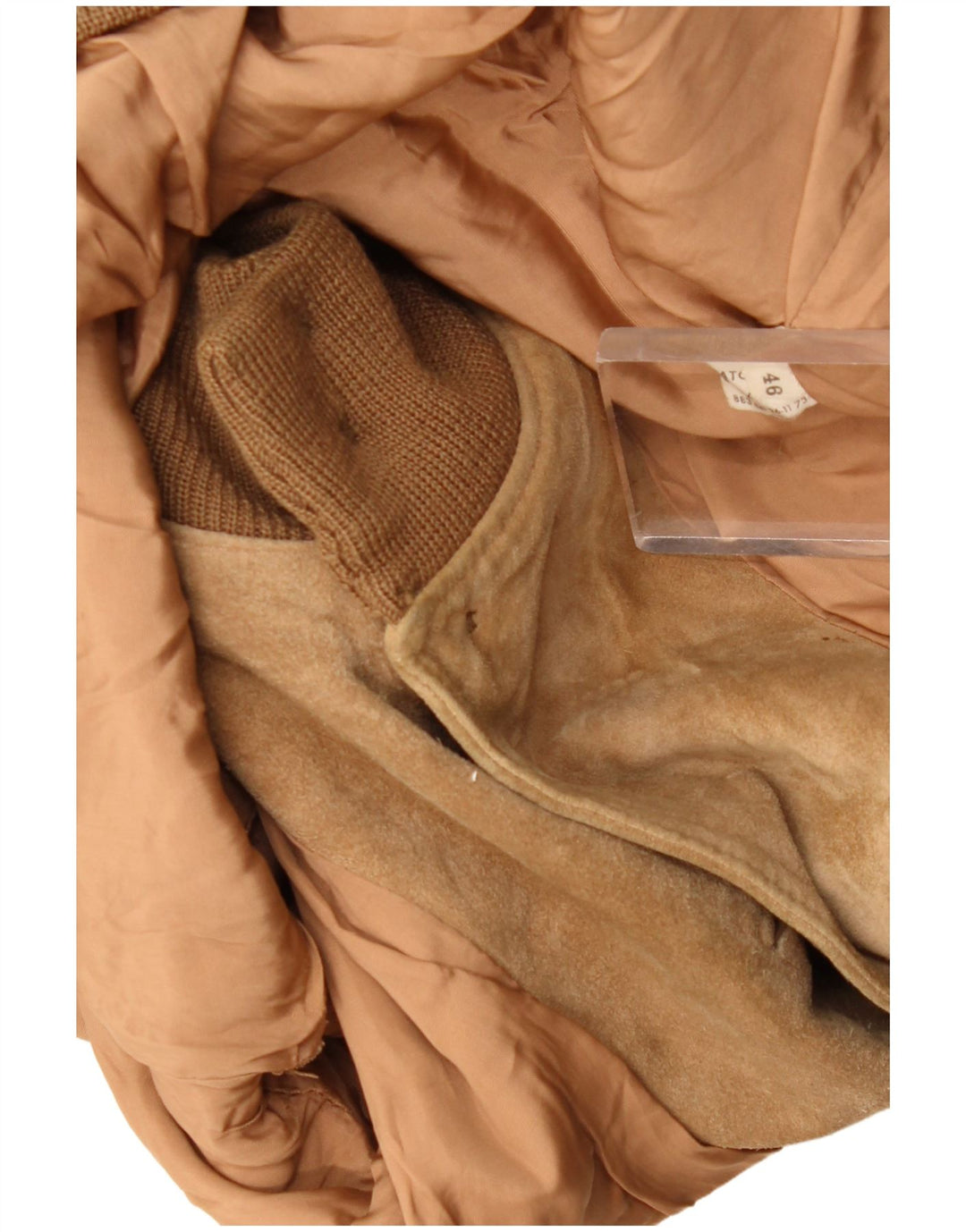 Vintage herre ruskind bomberjakke IT 46 Small Beige