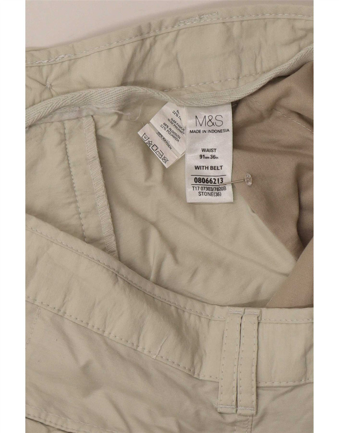 Marks & Spencer Herre Cargo Bermuda Shorts W36 Large Beige Bomuld
