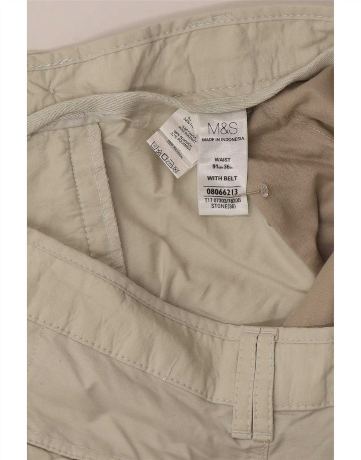 Marks & Spencer Herre Cargo Bermuda Shorts W36 Large Beige Bomuld
