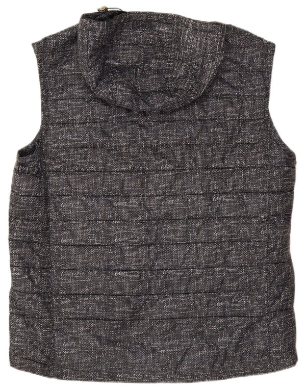 Massimo Dutti Herre Hætte Polstret Gilet UK 44 2XL Navy Blue Polychlorid