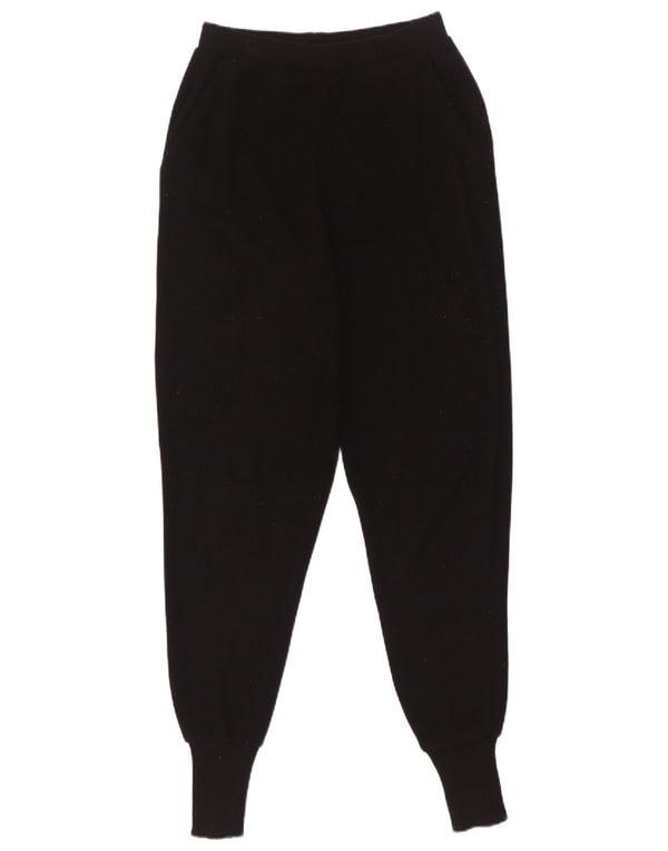 Zara Womens Knit Tracksuit Bukser Joggers UK 10 Small Black