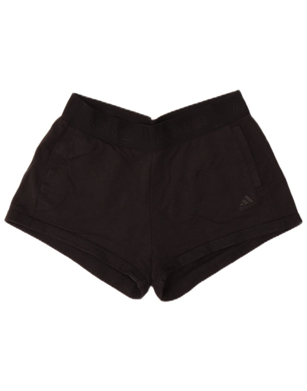 Adidas Graphic Sports Shorts til kvinder UK 16/18 Large Black Bomuld