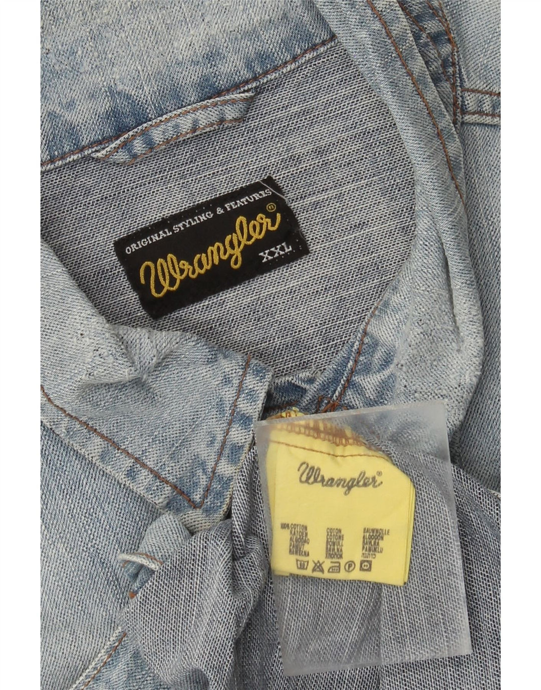 Wrangler Herre denimjakke UK 44 2XL Blå Bomuld