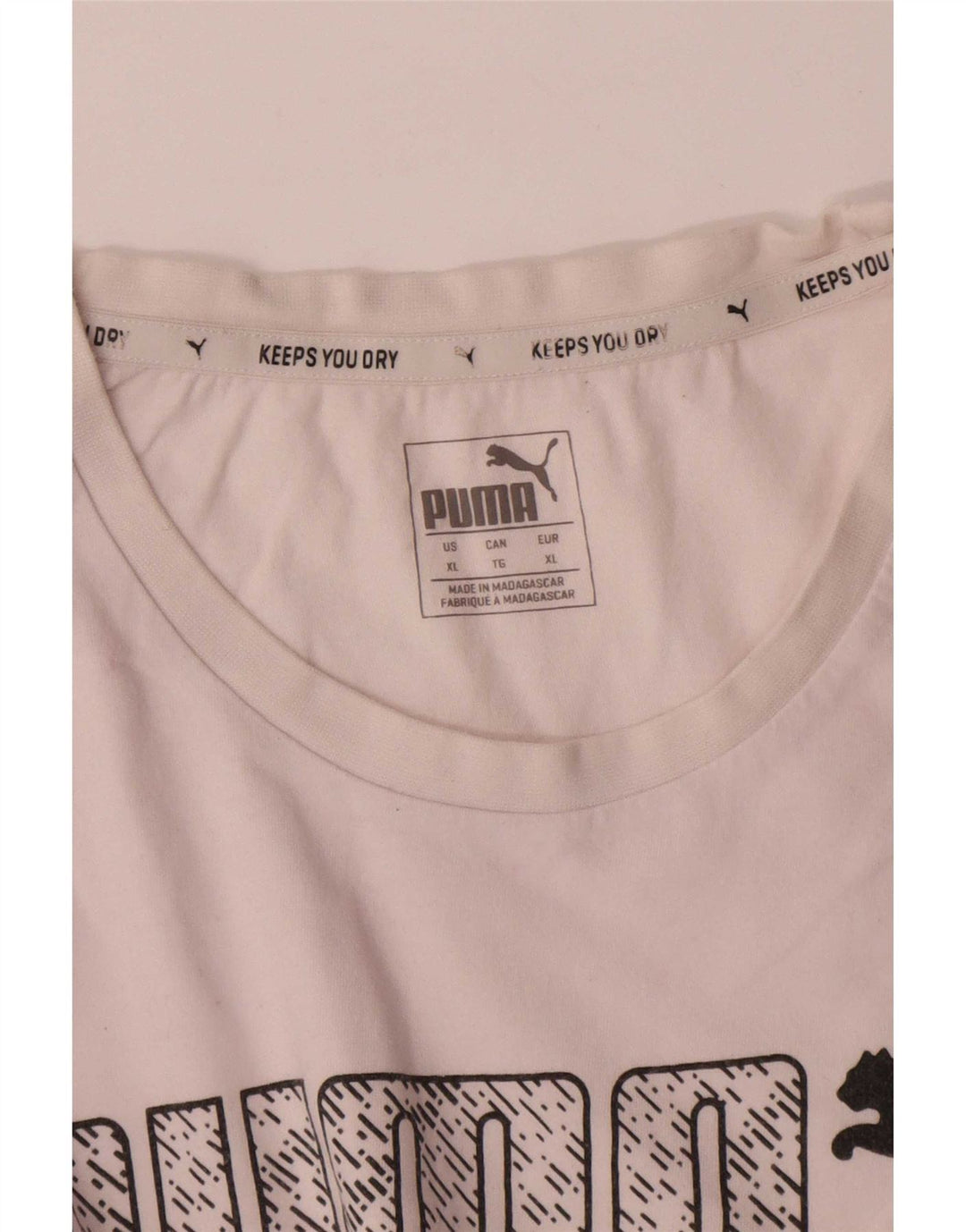 Puma Herre Grafisk T-Shirt Top XL Hvid