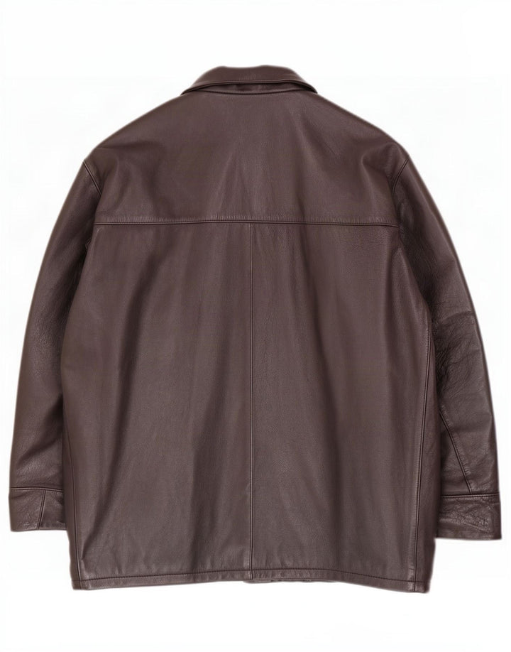 Vintage herre læderjakke IT 54 2XL Sort