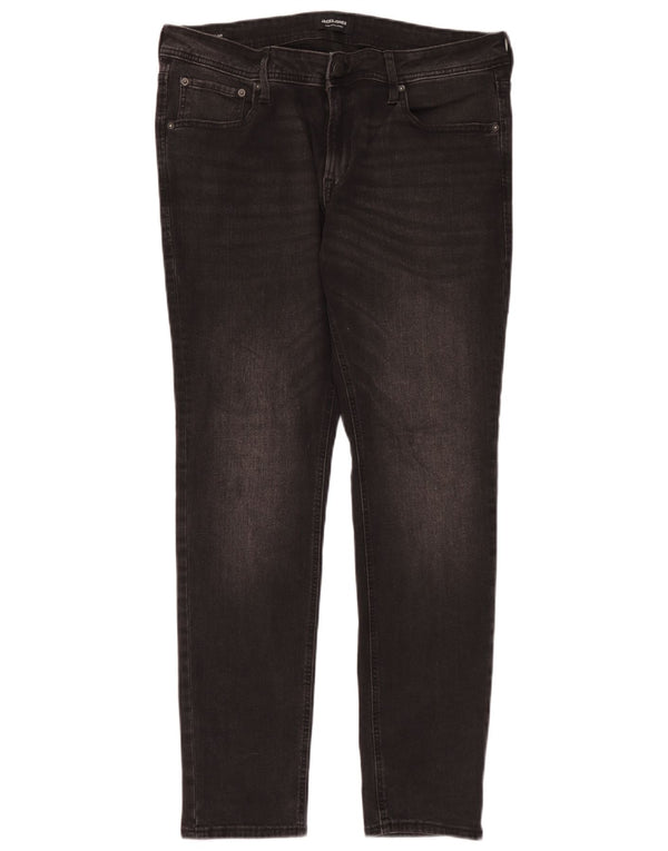 Jack & Jones Herre Liam Skinny Jeans W36 L32 Sort Bomuld