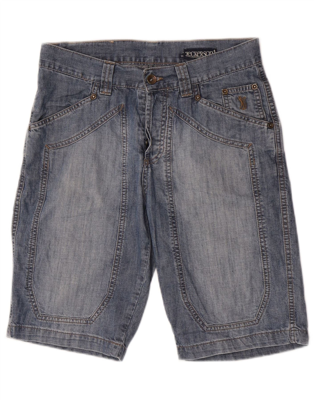 Jeckerson Herre Denim Shorts W30 Medium Blue Bomuld