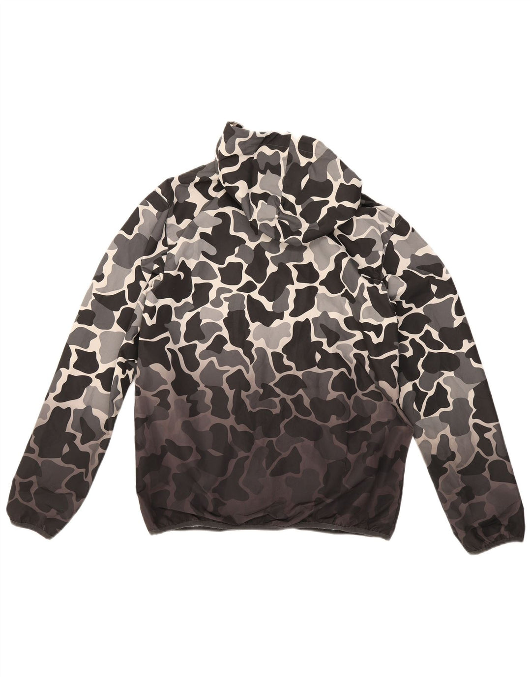 Adidas Regnjakke med hætte til mænd UK 38 Medium Grey Camouflage Polyester