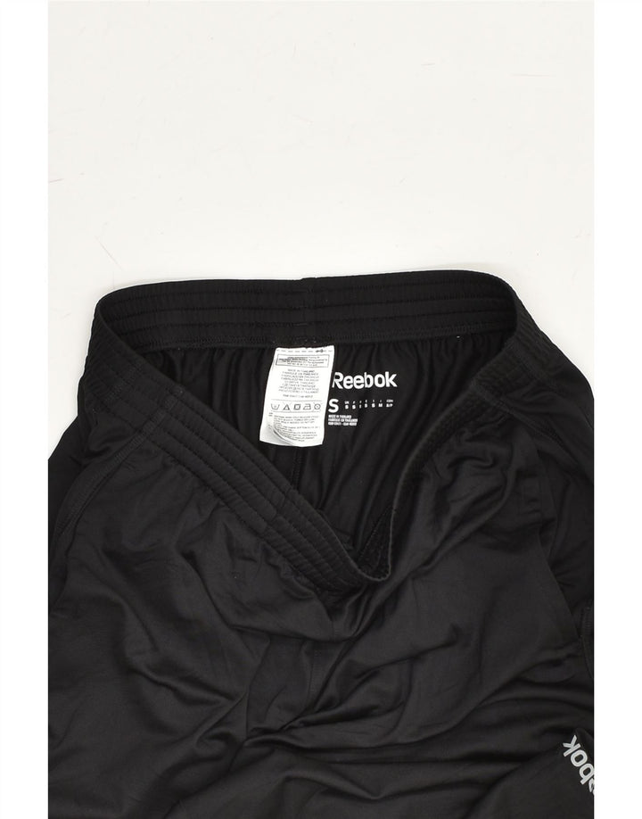 REEBOK Mens Sport Shorts Small Black Polyester | Vintage Reebok | Thrift | Second-Hand Reebok | Used Clothing | Messina Hembry 