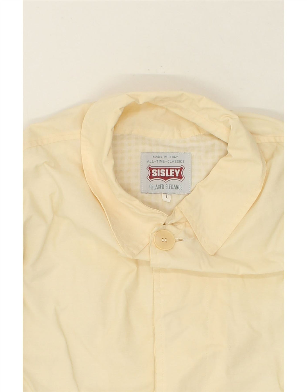 SISLEY Womens Overcoat UK 16 Large Beige Vintage Sisley and Second-Hand Sisley from Messina Hembry 