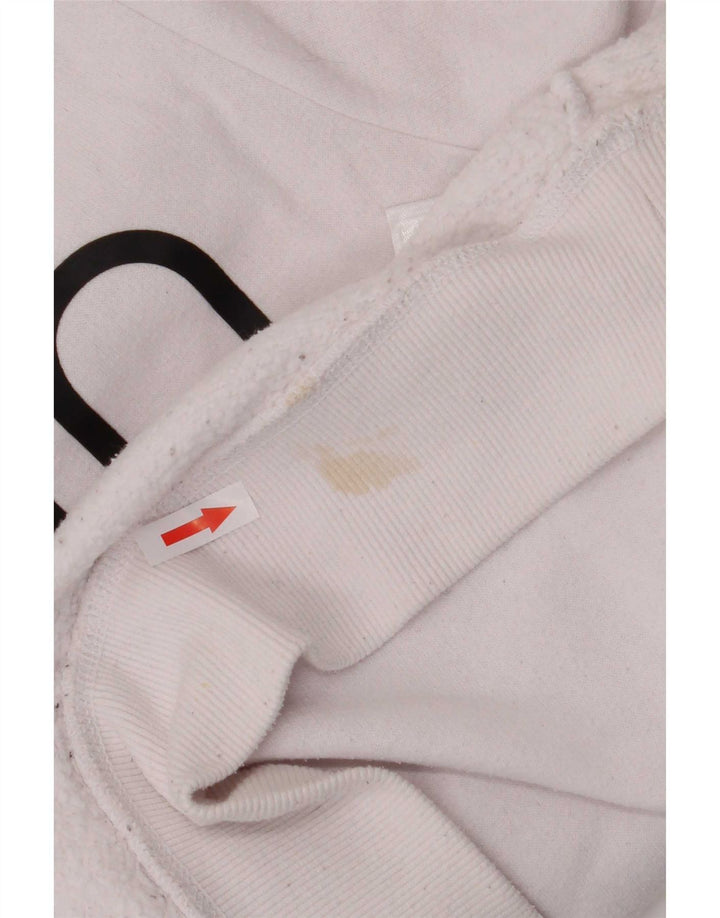 Calvin Klein Herre Grafisk Sweatshirt Jumper Medium Hvid Bomuld
