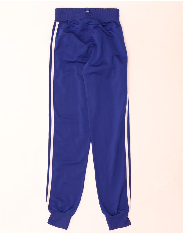 Adidas Dame træningsdragt Bukser Joggers UK 8 Small Navy Blue Polyester