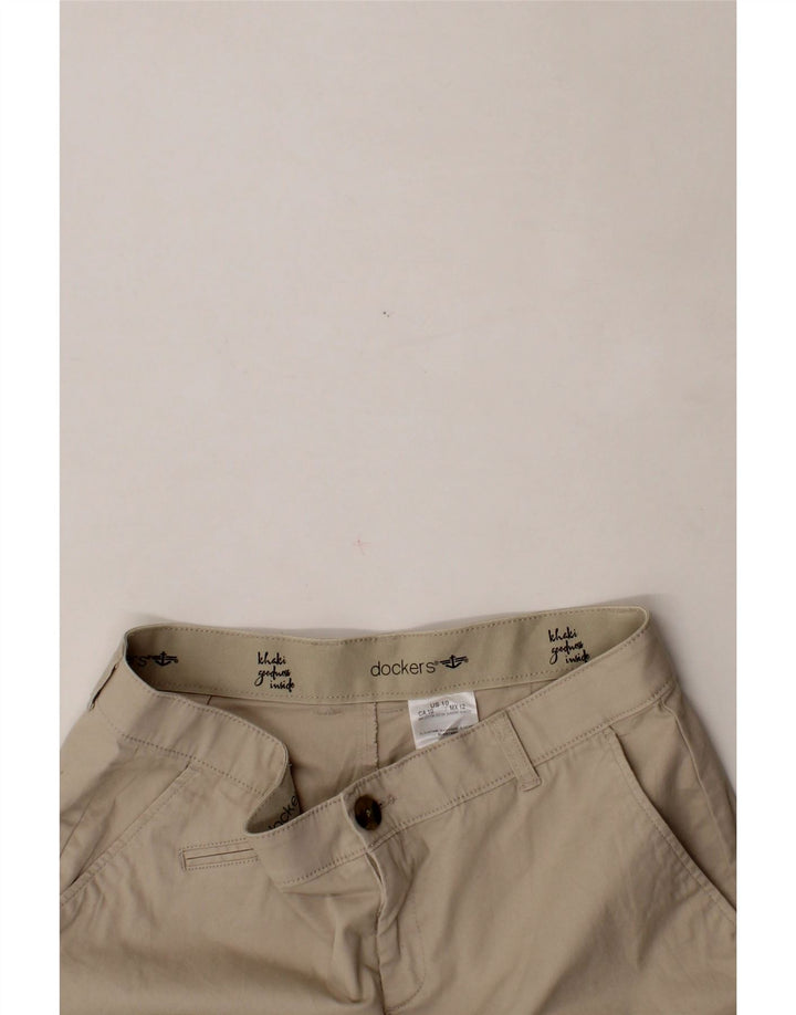 DOCKERS Womens Khakis Chino Shorts US 10 Large W34 Beige Cotton Vintage Dockers and Second-Hand Dockers from Messina Hembry 