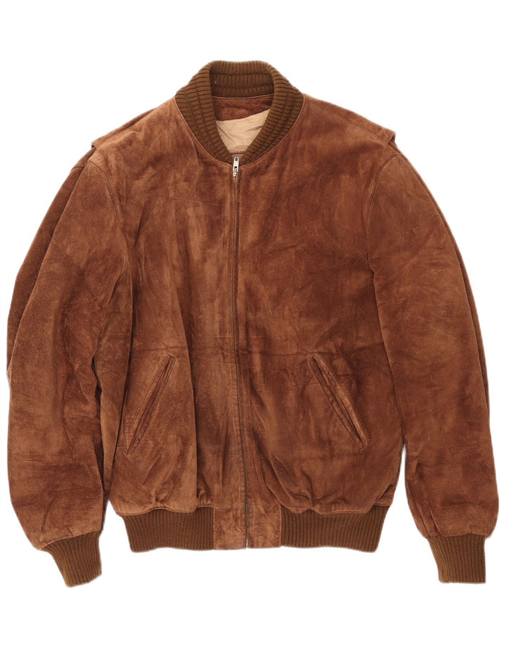 VINTAGE Bomberjakke i ruskind til mænd IT 52 XL Brun