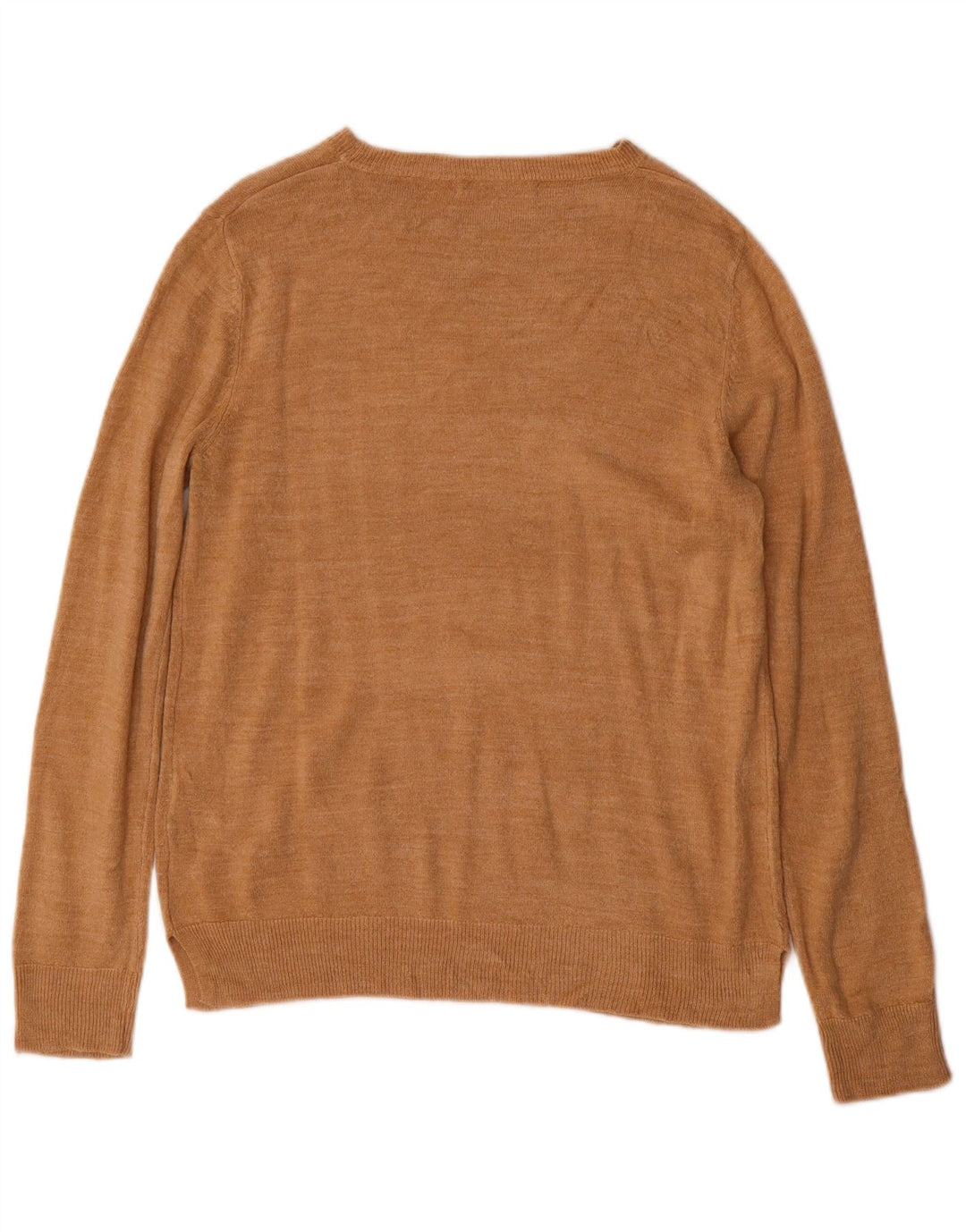 MARKS & SPENCER Dame Boat Neck sweater UK 12 Medium Brun Akryl