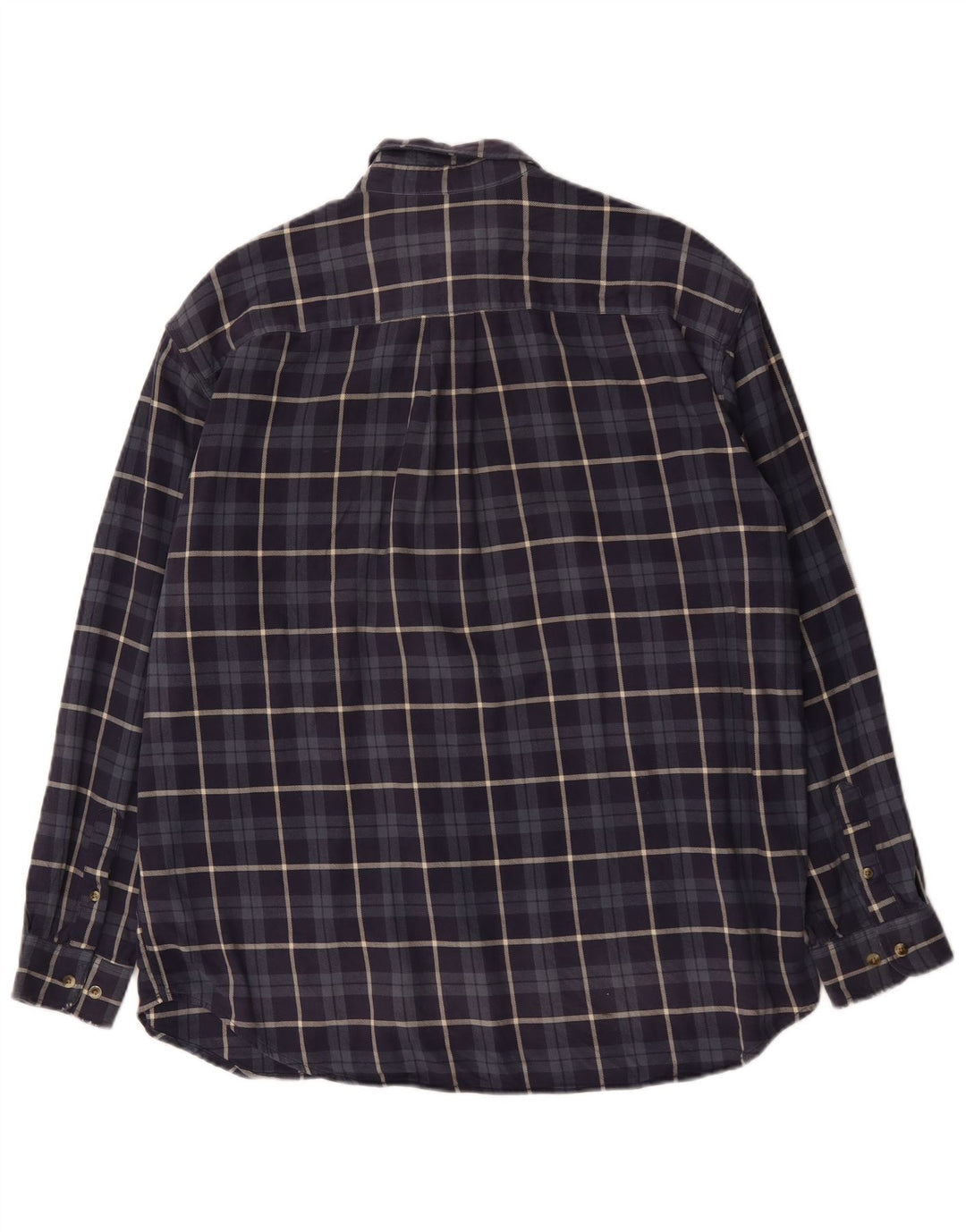 Eddie Bauer Herre flannelskjorte Stor marineblå ternet bomuld