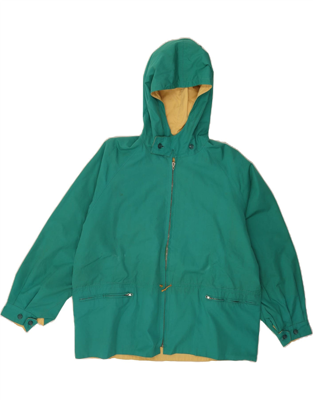 VINTAGE Womens Hooded Reversible Jacket UK 18 XL Green Vintage Vintage and Second-Hand Vintage from Messina Hembry 