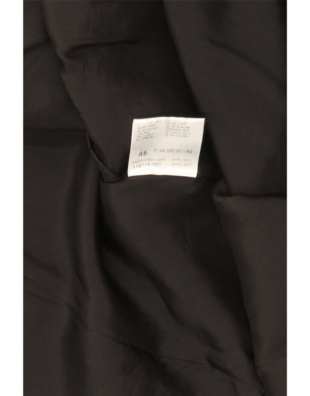 Vintage kvinders abstrakt mønster blazerjakke UK 20 2XL Sort Camouflage