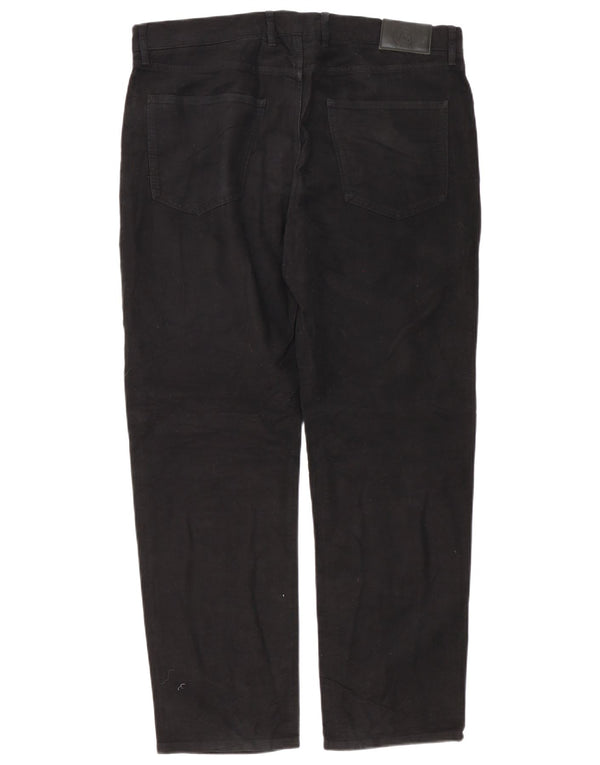 Marks & Spencer Herre Regular Fit Casual Bukser W36 L31 Sort Bomuld