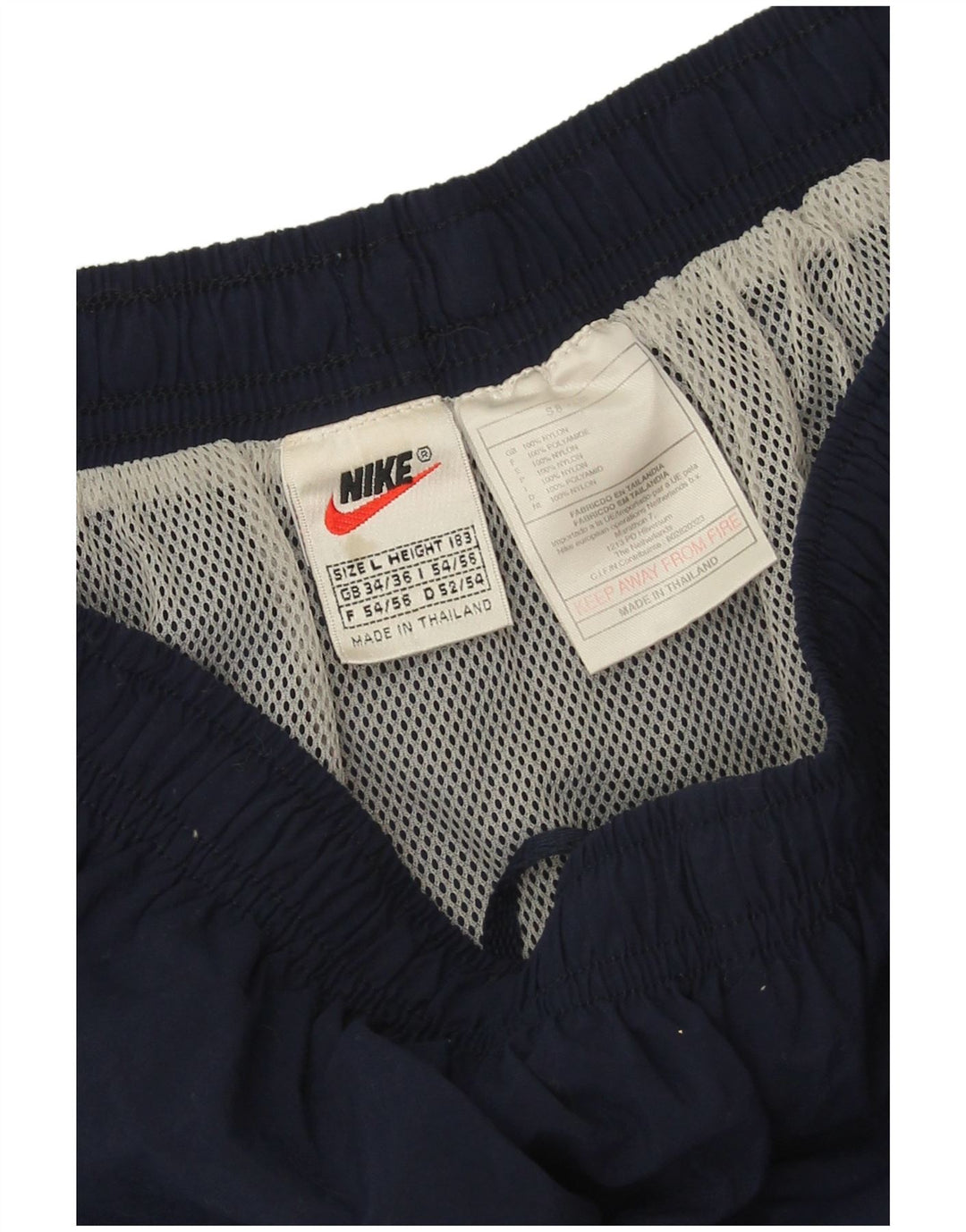 Nike grafiske sportsshorts til mænd, store marineblå nylon