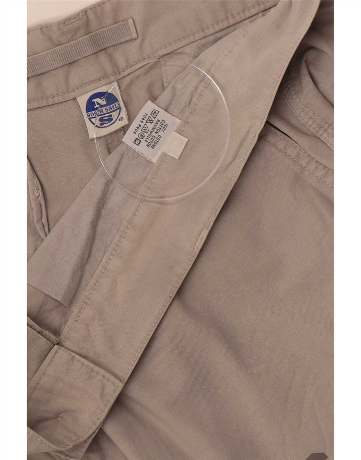 North Sails Herre Graphic Cargo Shorts Large W36 Grå Bomuld