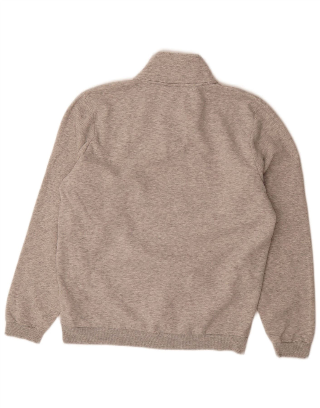 Fila Sweatshirt med lynlås til mænd, medium grå flækket bomuld