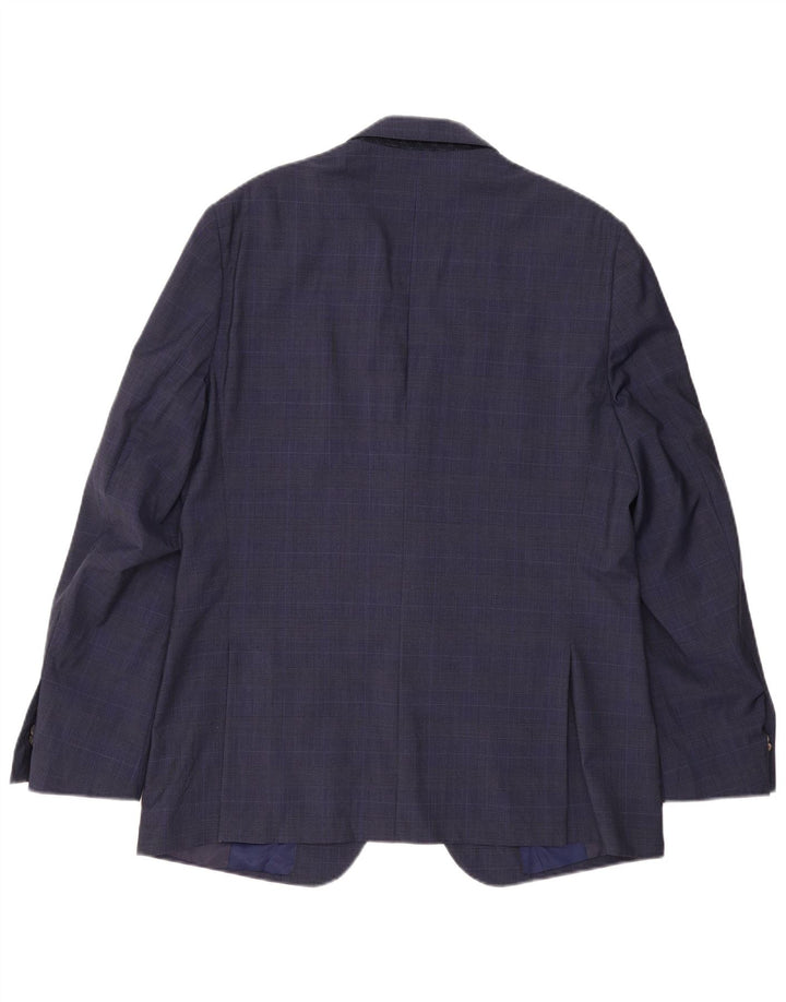 MASSIMO DUTTI Herre 2-knaps blazerjakke EU 56 XL Marineblå Hundstød