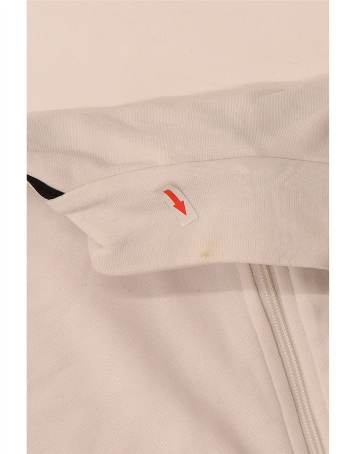 ADIDAS træningsdragt topjakke til kvinder UK 16 Stor hvid polyester