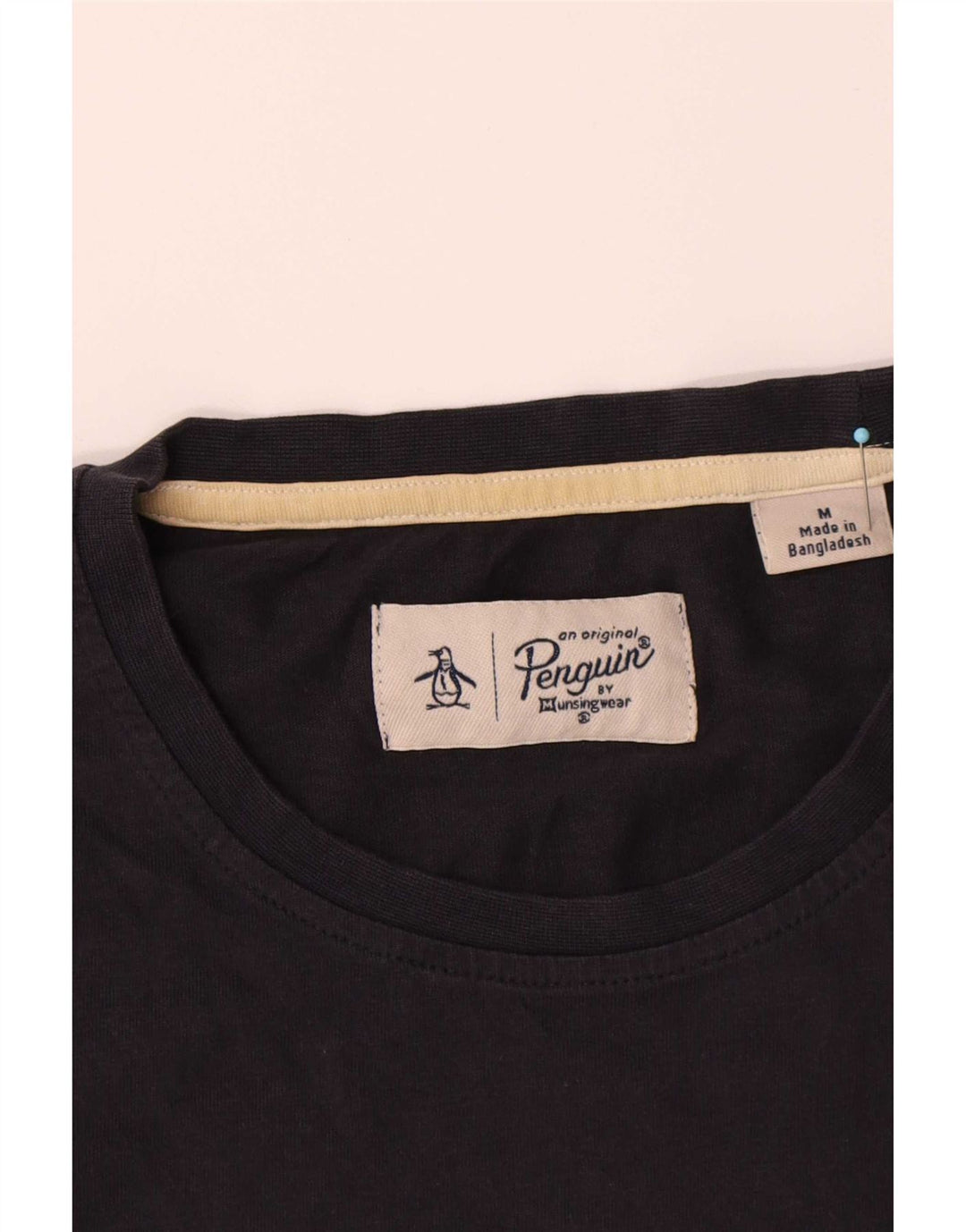 Penguin Herre T-Shirt Top Medium Marineblå Bomuld