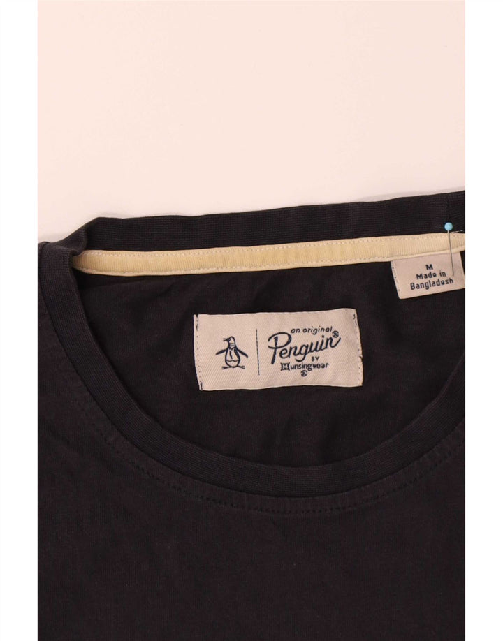 Penguin Herre T-Shirt Top Medium Marineblå Bomuld