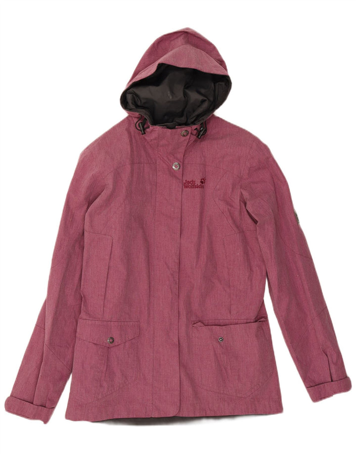 Jack Wolfskin Dame Hættevindjakke UK 10 Small Pink Polyester