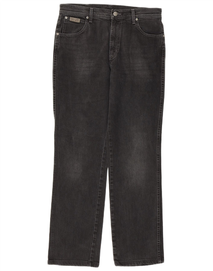 Wrangler Herre Texas Stretch Straight Jeans W34 L31 Grå Bomuld
