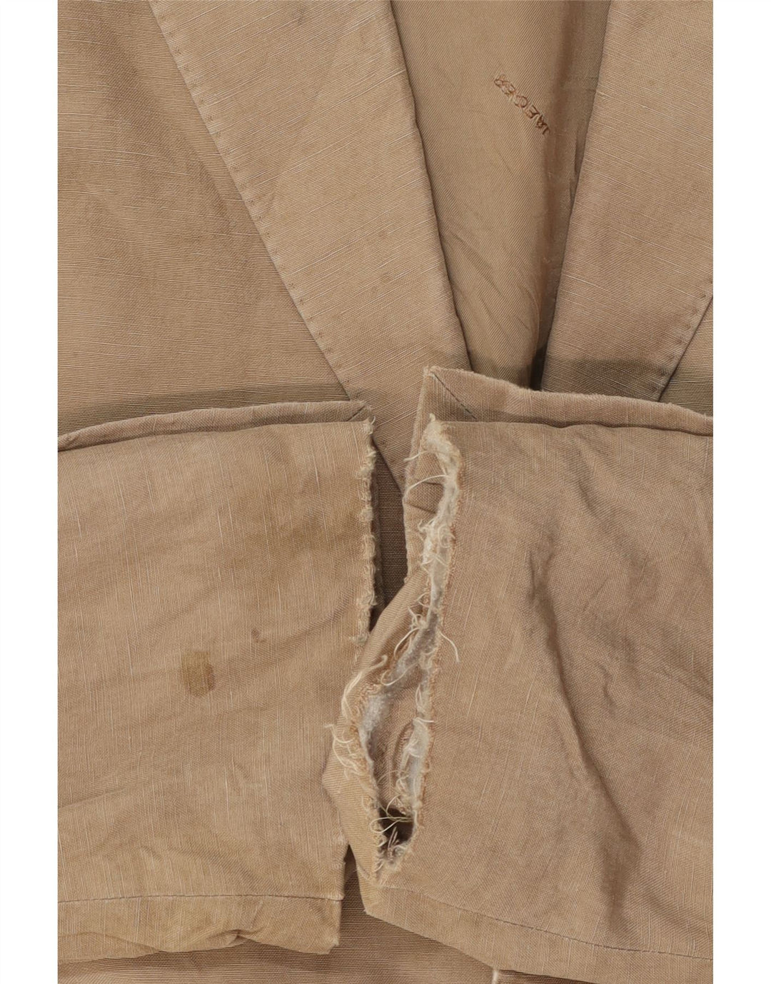 Jaeger Herre 2 Button Blazer Jacket UK 40 Large Beige Silk