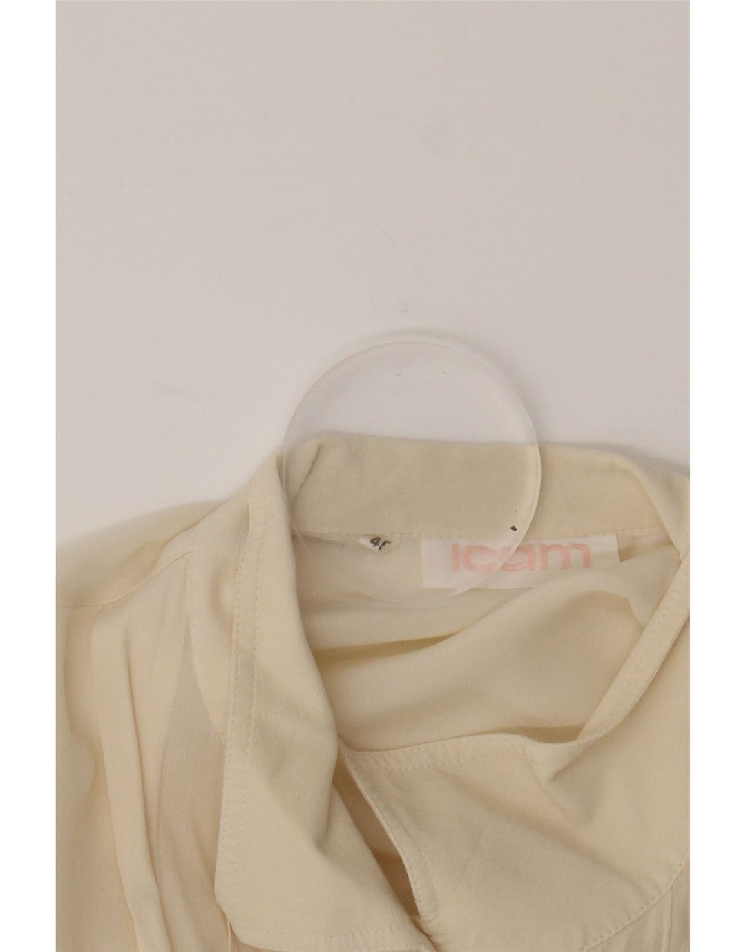 ICAM Womens Shirt Blouse IT 46 Large Beige Vintage Icam and Second-Hand Icam from Messina Hembry 
