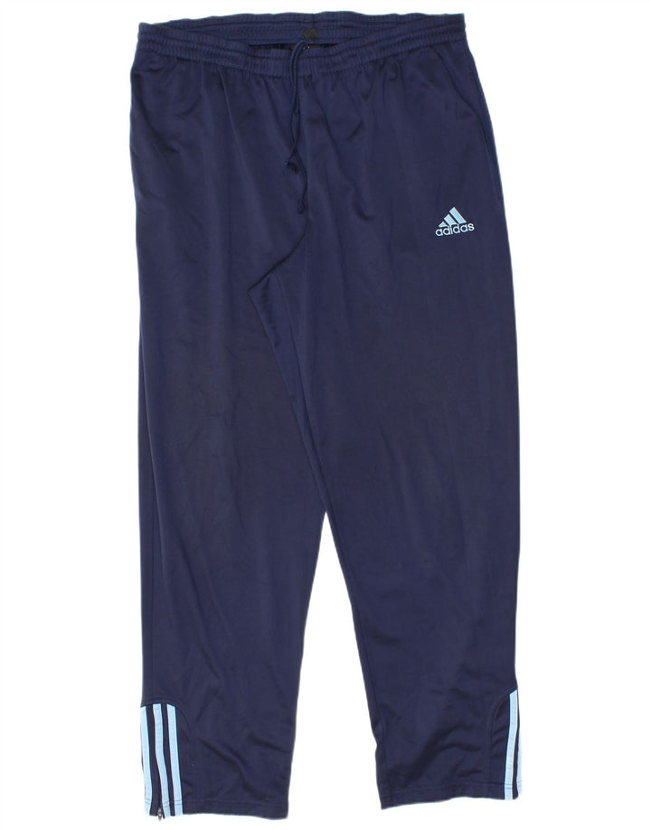 Adidas Træningsdragtsbukser til mænd UK 42/44 Large Navy Blue Polyester