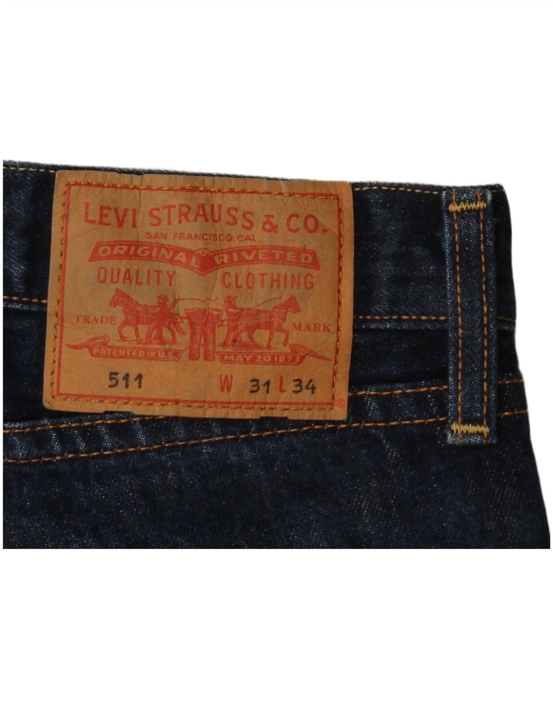 Levi's Herre 511 Slim Jeans W31 L27 Marineblå Bomuld