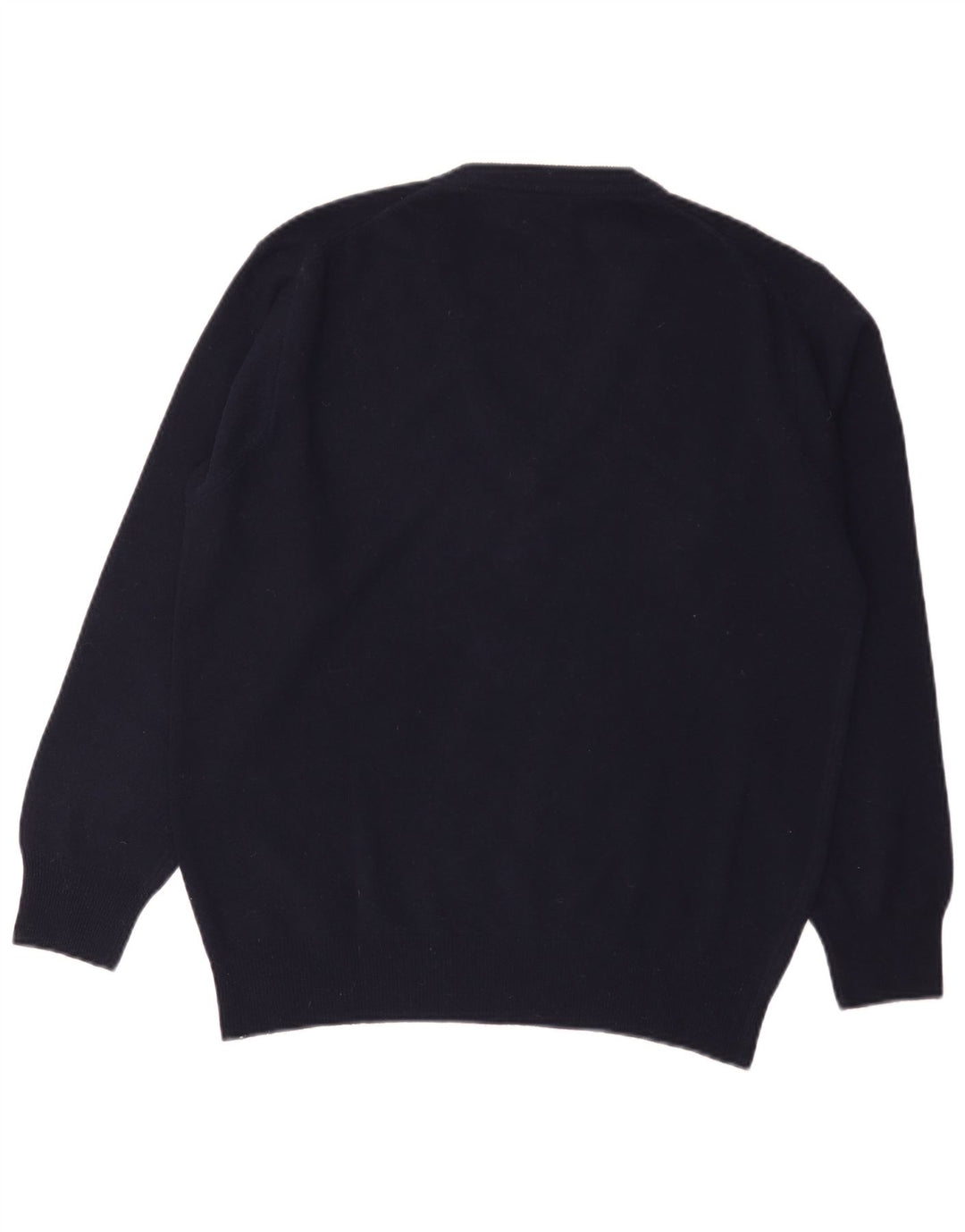 Sisley Herre V-hals sweater Medium Navy Blue Virgin Wool