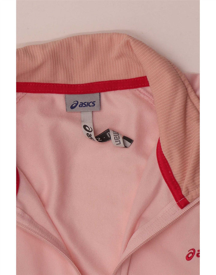 Asics træningsdragt topjakke til kvinder UK 16 Large Pink Colourblock Polyester