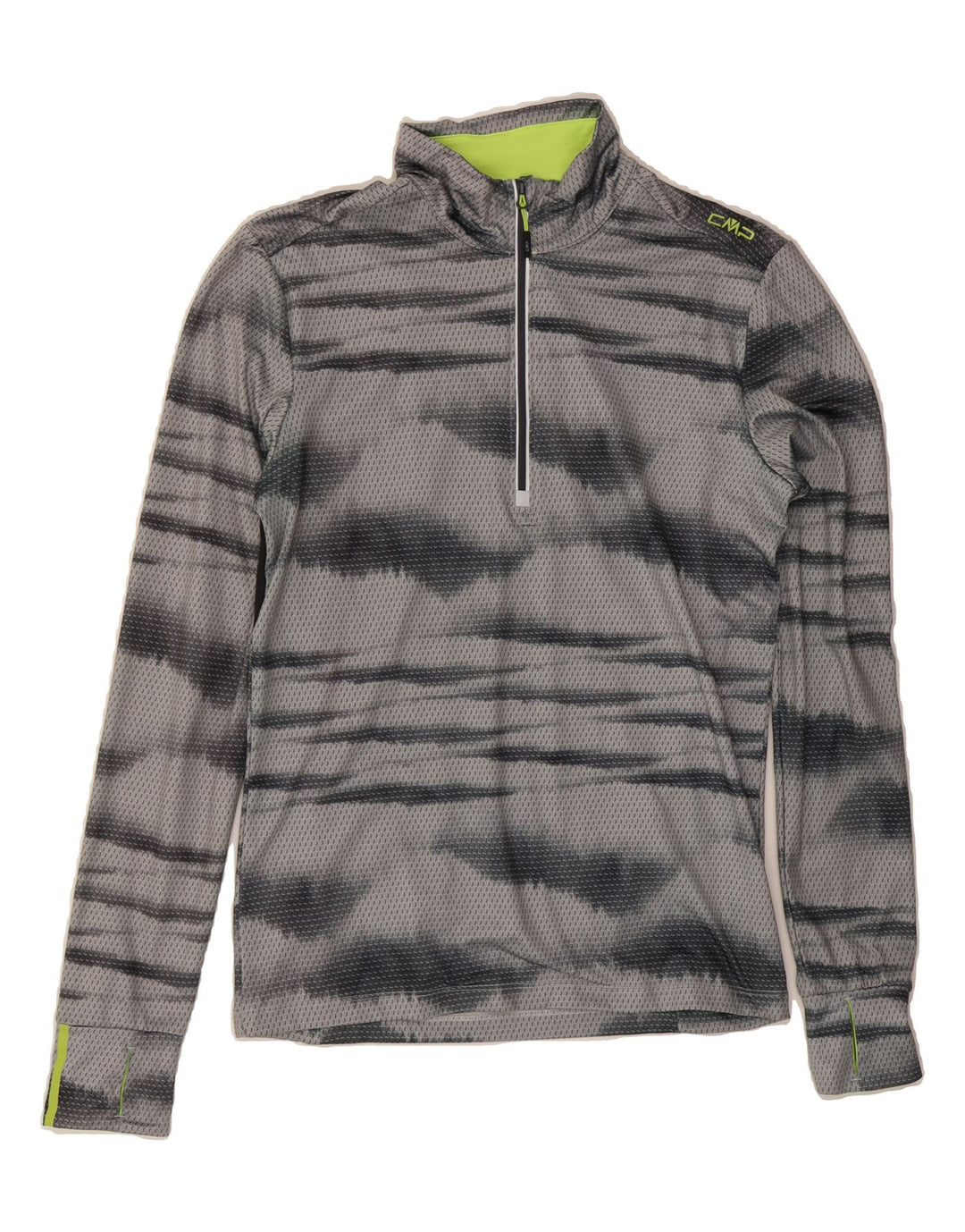 CMP Mens Zip Neck Pullover Tracksuit Top IT 50 Medium Grey Striped Vintage CMP and Second-Hand CMP from Messina Hembry 