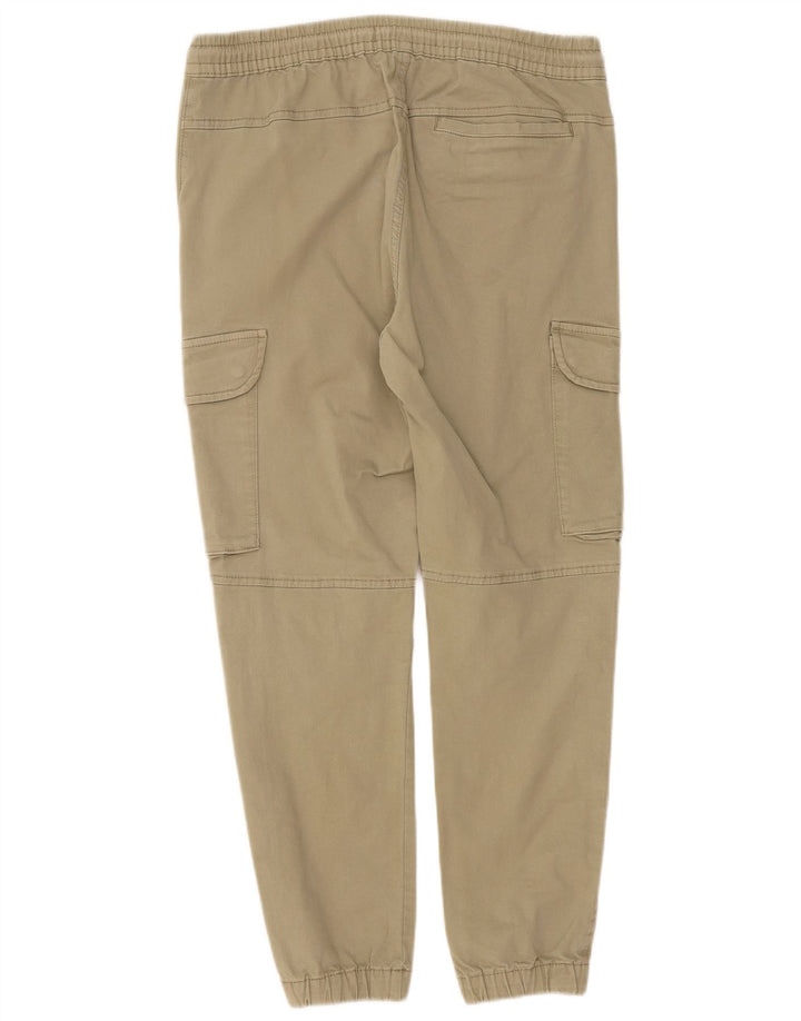 Zara Herre Joggers Cargo Bukser Medium W31 L27 Khaki Bomuld