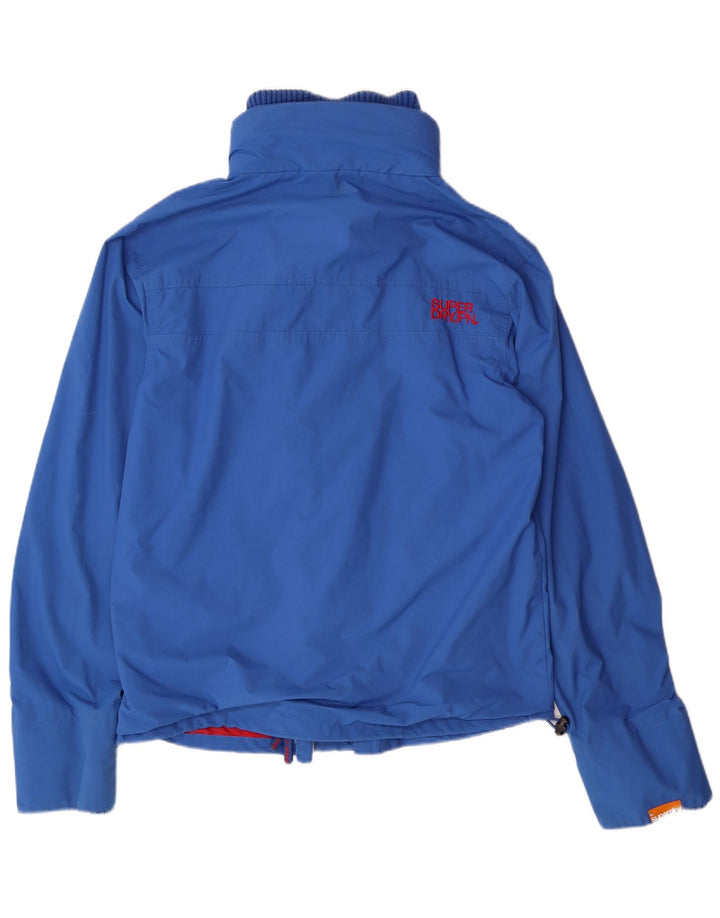SUPERDRY Herre Windbreaker Jacket UK 40 Large Blue Nylon
