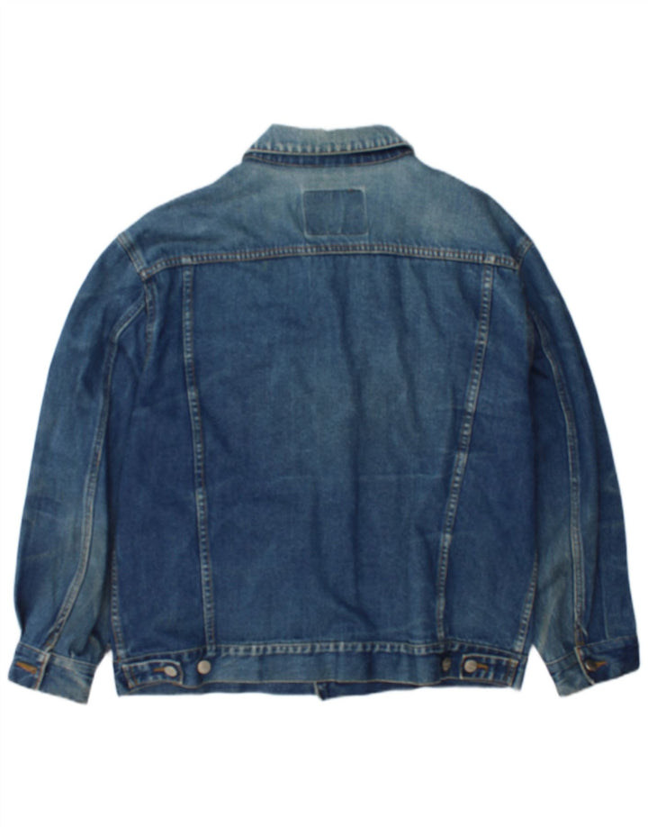 VINTAGE Mens Worker Wear Denim Jacket UK 38 Medium Blue